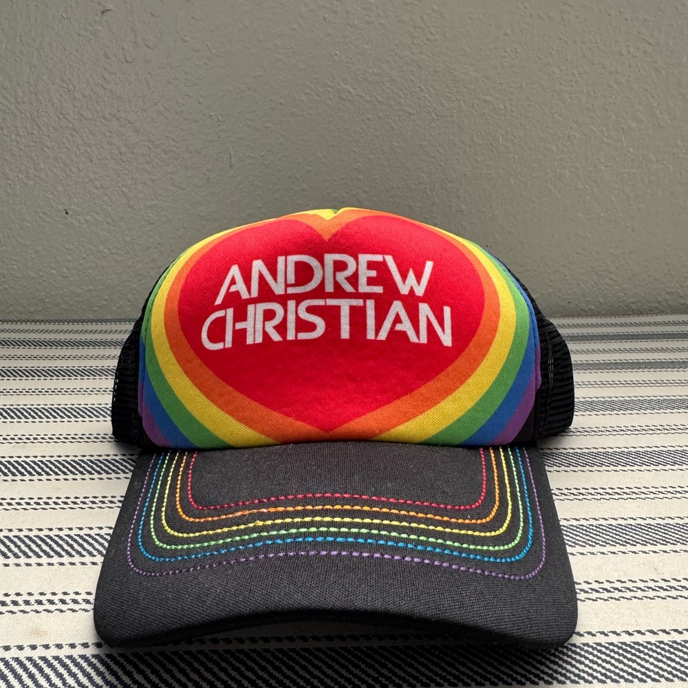 Andrew Christian Multicolor Heart Cap
